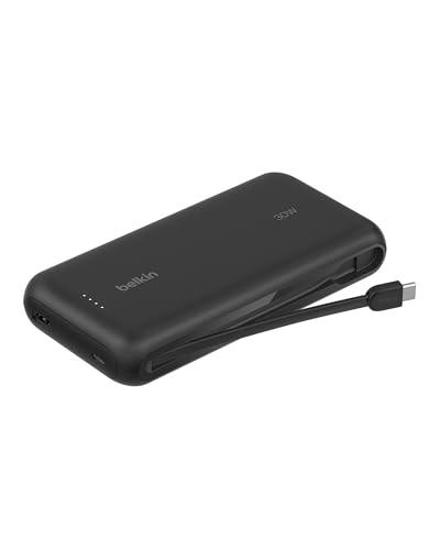 Belkin BoostCharge Batería Externa 20K, Carga rápida y Cable Integrado (PD 30 W)