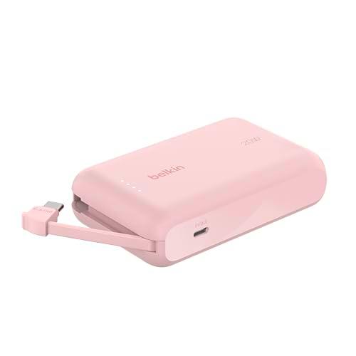 Belkin BoostCharge batería Externa de 10 000 mAh, Power Bank portátil con Cable Integrado PD (20 W)