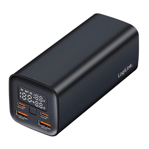 LogiLink PA0350 - Batería Externa de 20000 mAh QC 3.0 (QuickCharge) y PD 3.0 (PowerDelivery) 65 W