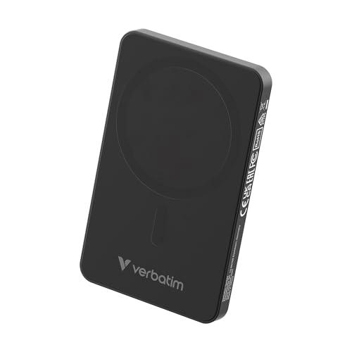 Verbatim Charge 'n' Go Essentials MagSafe - Cargador magnético para iPhone 16/15/15/14/13/12 Pro/Pro MAX (5000 mAh