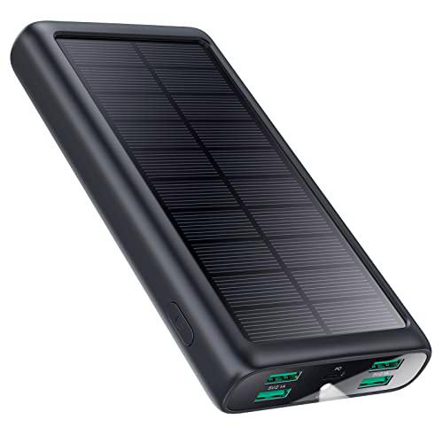 Power Bank 26800mAh Batería Externa con 5 Salidas, USB C (Entrada &amp; Salida) Batería Portátil 15W PD 3A Carga Rápida Cargador Portátil con Linterna LED