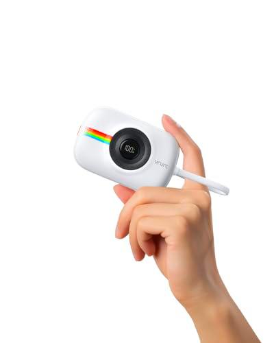 VRURC Power bank 10000mAh con cable incorporado, mini banco de energía pequeño de carga rápida de 20 W