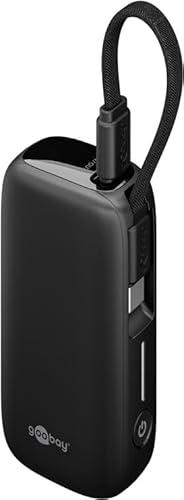 goobay Batería Externa de 5000 mAh con Cable USB-C Integrado de 13 cm