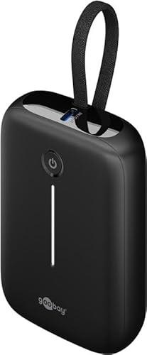 goobay Batería Externa de 10000 mAh con Cable USB-C Integrado de 13 cm
