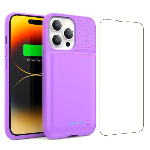 HETP Funda Batería para iPhone 13/13 Pro/14(6,1"), 7500mAh Funda Cargador Portatil Carcasa de Carga Protectora Portátil