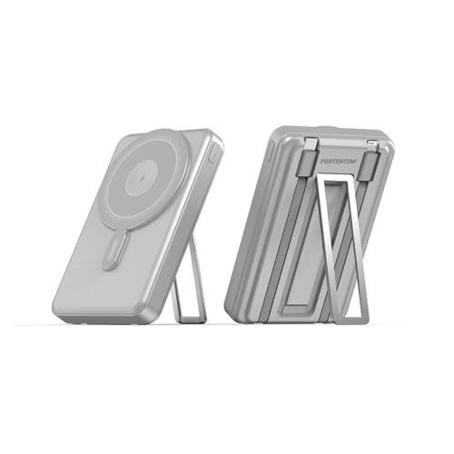 PORTENTUM Power bank MagSafe 5 en 1 con soporte plegable