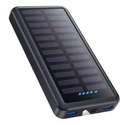 Pxwaxpy Power Bank 26800mAh, Cargador Solar 15W 3.0A [USB C Entrada &amp; Salida] Carga Rápida