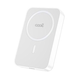 Bateria Externa Universal MAGNÉTICA Power Bank Qi 5000 mAh Cool Blanco