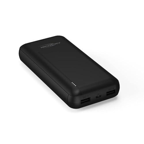 ANSMANN Batería Externa de 20000 mAh, 2 Puertos con indicador de Estado LED
