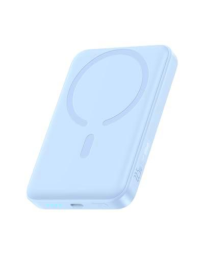 Baseus Enerfill MagSafe Power Bank 10000mAh 22.5W Magnetic Power Bank USB C Wireless Externo Baterías Móviles Wireless Mini Powerbank Compatible con iPhone 16/15/14/13/12/Pro/Pro MAX Series, Azul