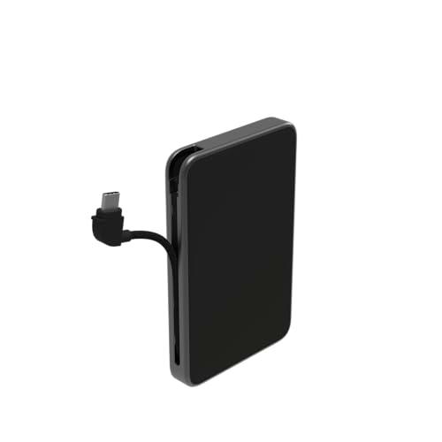 ZAGG mophie Powerstation Plus Mini Power Bank, batería portátil de 5000 mAh con Cables USB-C y Lightning