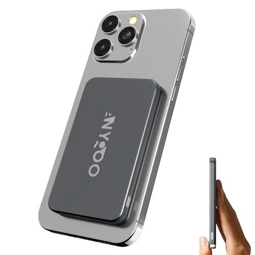 ANYQOO Magsafe - Banco de energía magnético Ultrafino de 5000 mAh con Carga rápida USB-C de 22.5 W